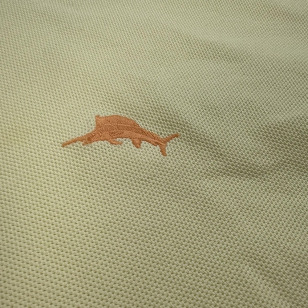 Tommy Bahama Polo Shirt Mens L Yellow 62% Pima Cotton 38% Polyester Tagless - Picture 5 of 9